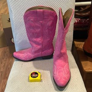 Pink, cowboy boots